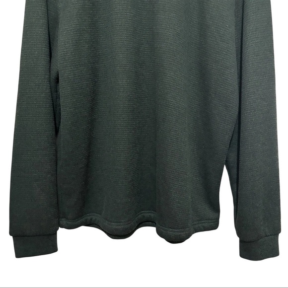 The B.C. Clothing Co. Men’s XL Green Fleece Lined Waffle Knit Thermal Sweatshirt - Picture 3 of 16